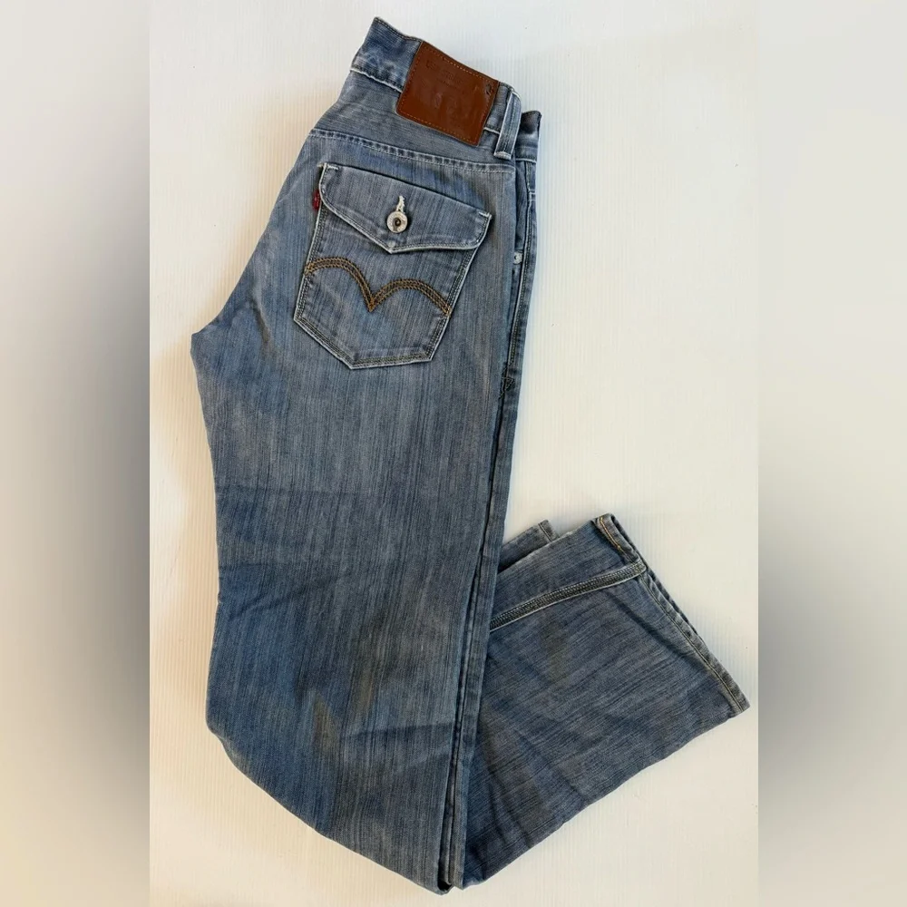 Levi’s 514 Jeans Mens 31 x 32 Blue Slim Straight Flap Pocket Denim